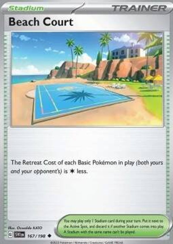 Scarlet & Violet - #167 - Beach Court