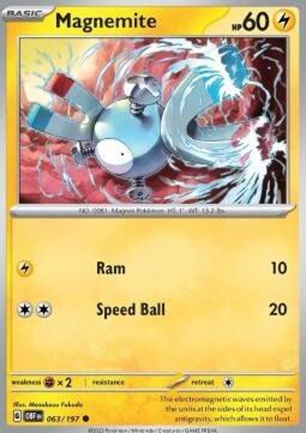 Obsidian Flames - #063 - Magnemite