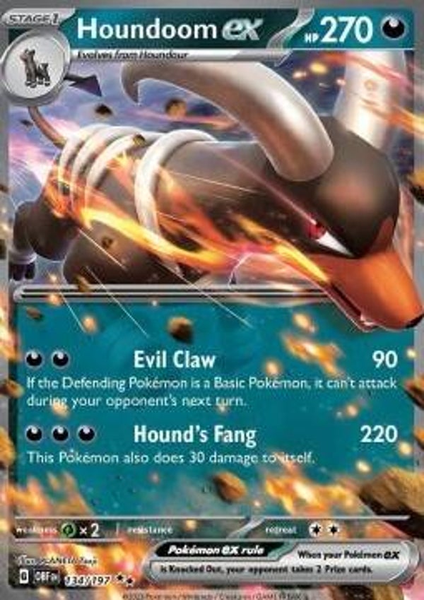 Obsidian Flames - #134 - Houndoom EX