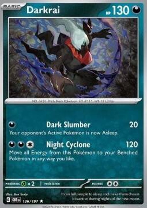Obsidian Flames - #136 - Darkrai - HOLO