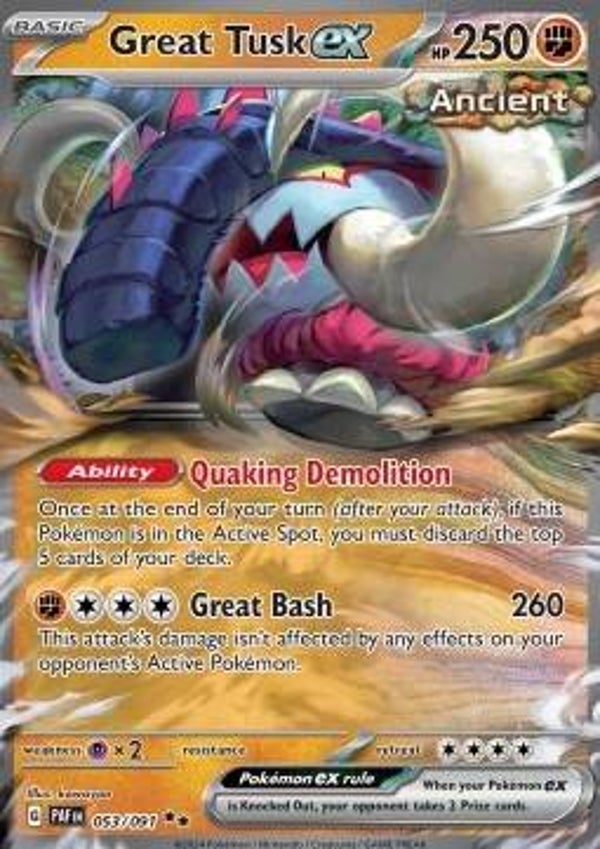 Paldean Fates - #053 - Great Tusk EX