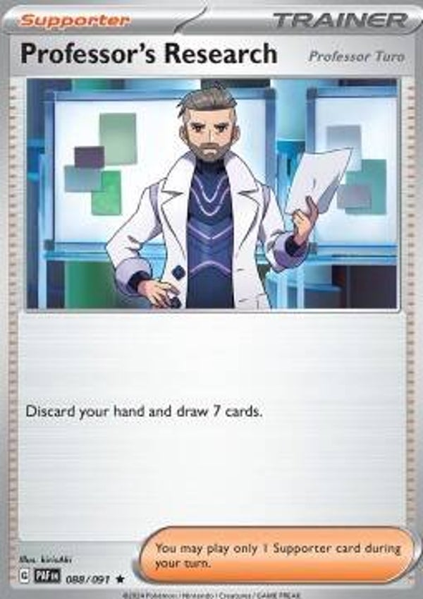 Paldean Fates - #088 - Professor's Research [Professor Turo] - HOLO