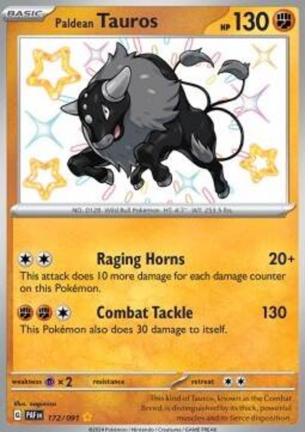 Paldean Fates - #172 - Paldean Tauros