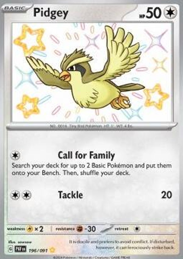 Paldean Fates - #196 - Pidgey