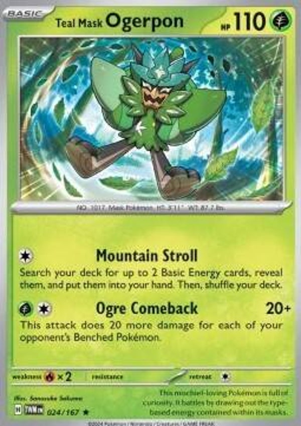 Twilight Masquerade - #024 - Teal Mask Ogerpon - HOLO