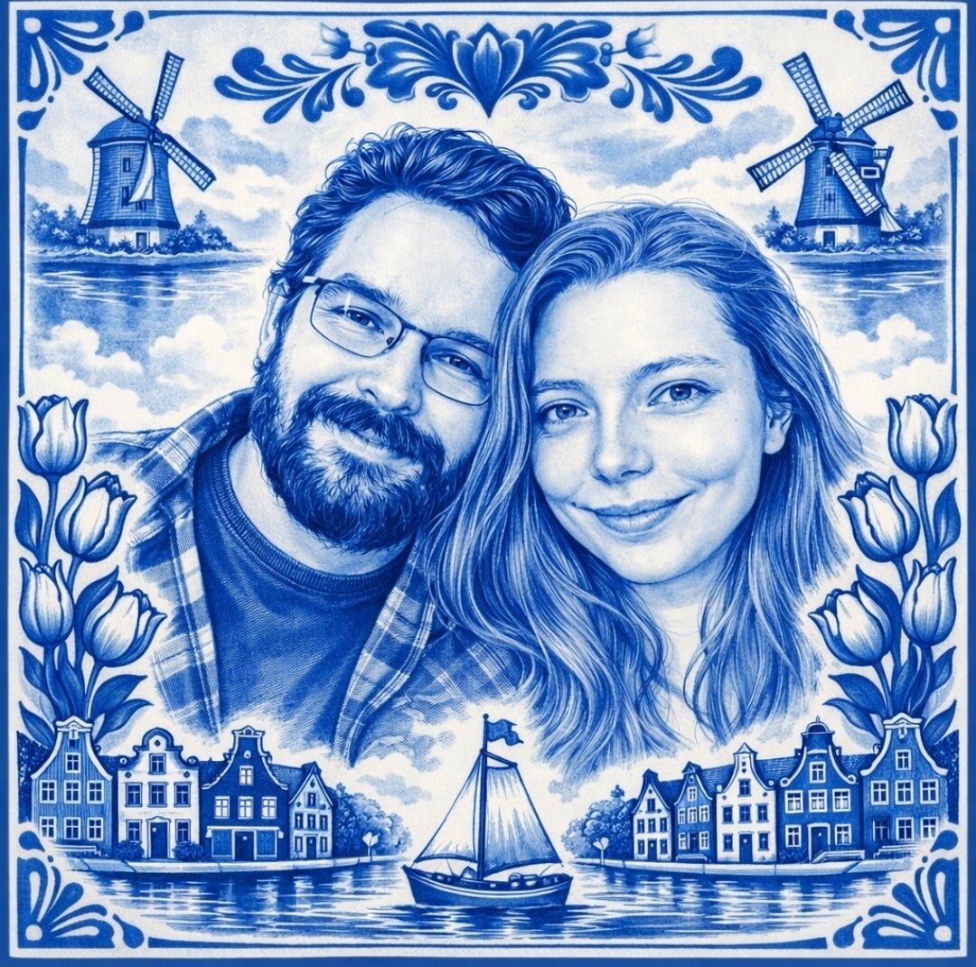 Delfts blauw tegeltje