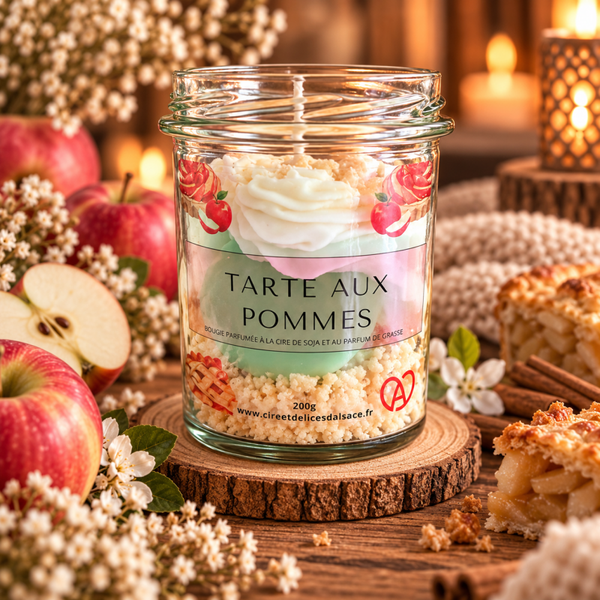 Bougie gourmande Tarte aux pommes