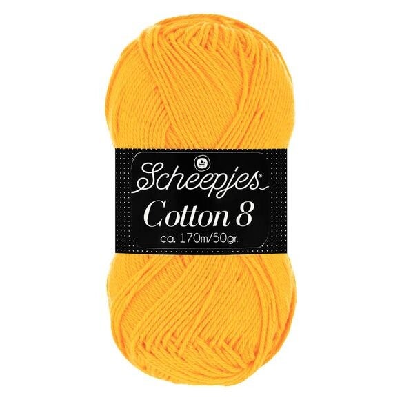 Scheepjes Cotton 8 1x50gram 714=>Geel