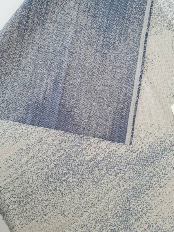 Gordijnstof coupon gemêleerd jeansblauw