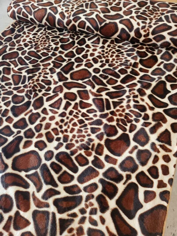 Imitatiebont Velboa Giraffe print