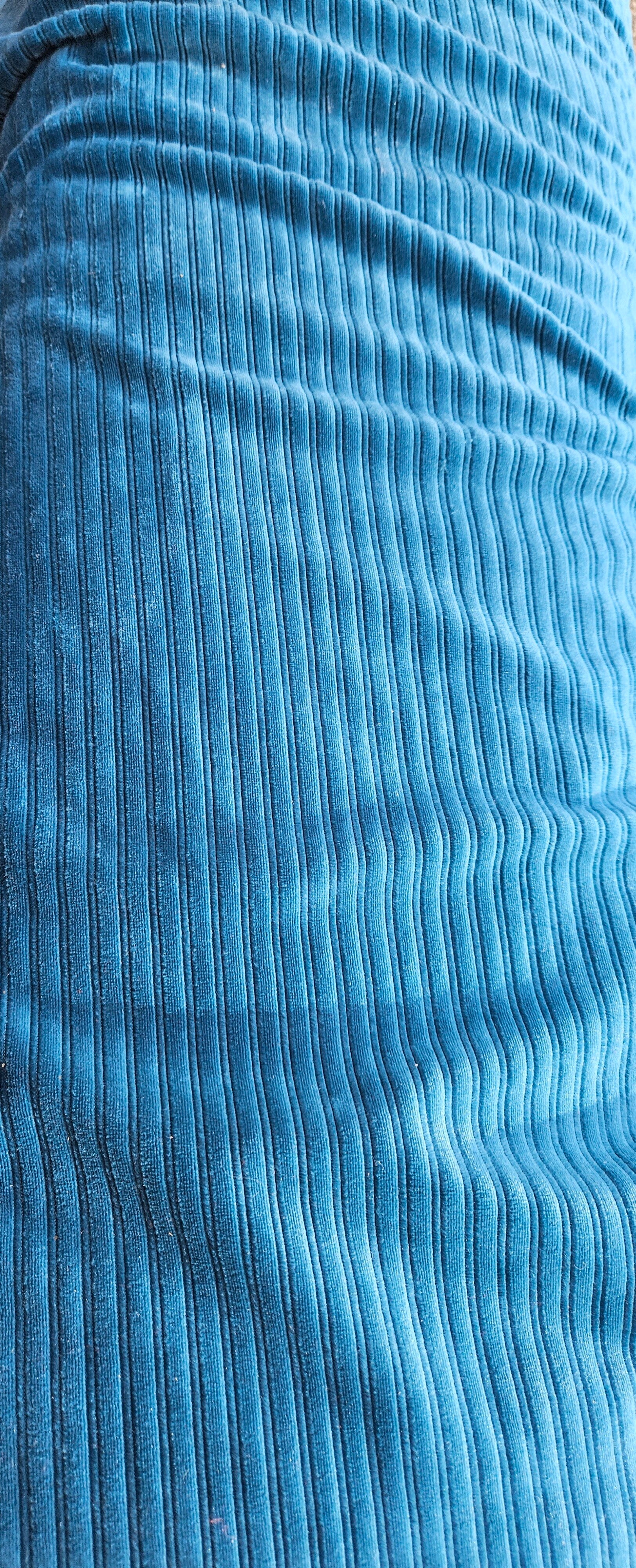 Rib velvet jersey petrol