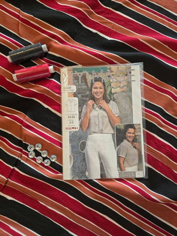 Naaipakket blouse Gigi Viscose streep