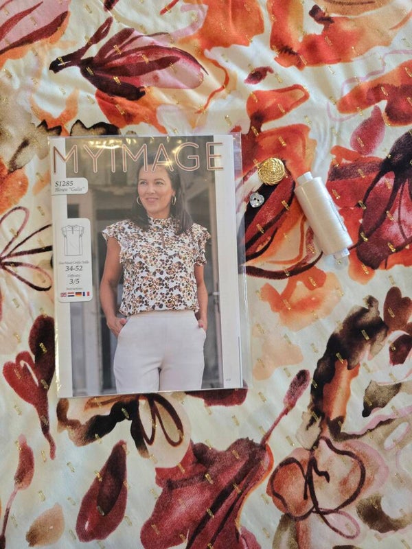 Naaipakket blouse Galia Viscose Lurex Digitaal