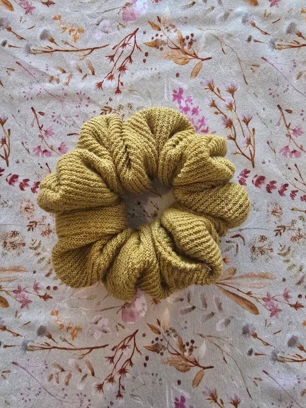 Scrunchie okergeel