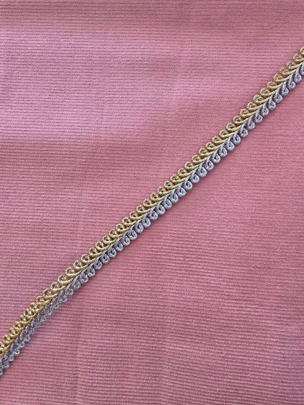 Galonband goud/zilver 10mm