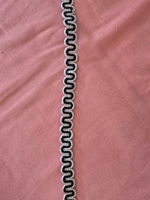 Zilverband gecombineerd met zwart 15mm