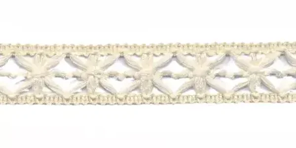 Ibiza sierbandje creme/wit ca13mm