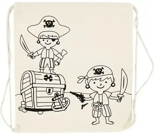 Katoenen rugzak piraten 37cm x 41cm