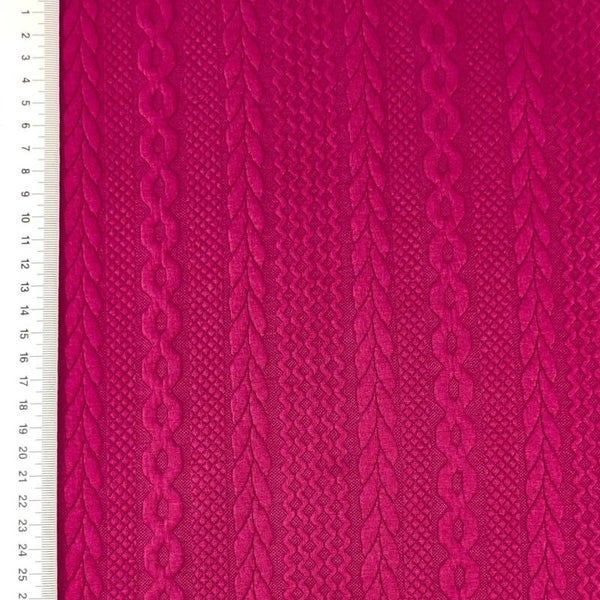 Jacquard Kabel Donker Fuchsia