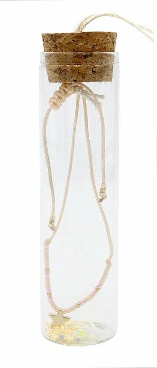 Pull Tie Armbandje Beige Ster