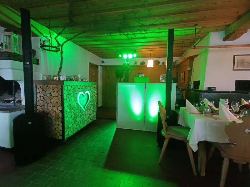 Hochzeits DJ Stögeralm - passener Technikaufbau