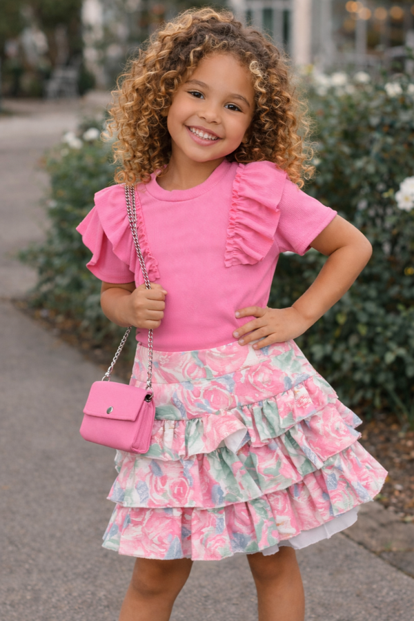 Blossom Pink ruffle set