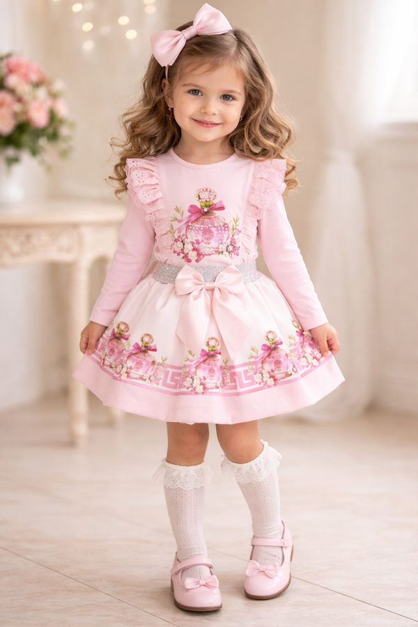 Elise Bloom Jurk – Poederroze