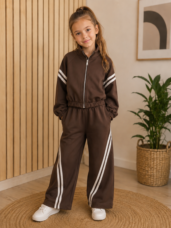 Tracksuit striped - chocobruin