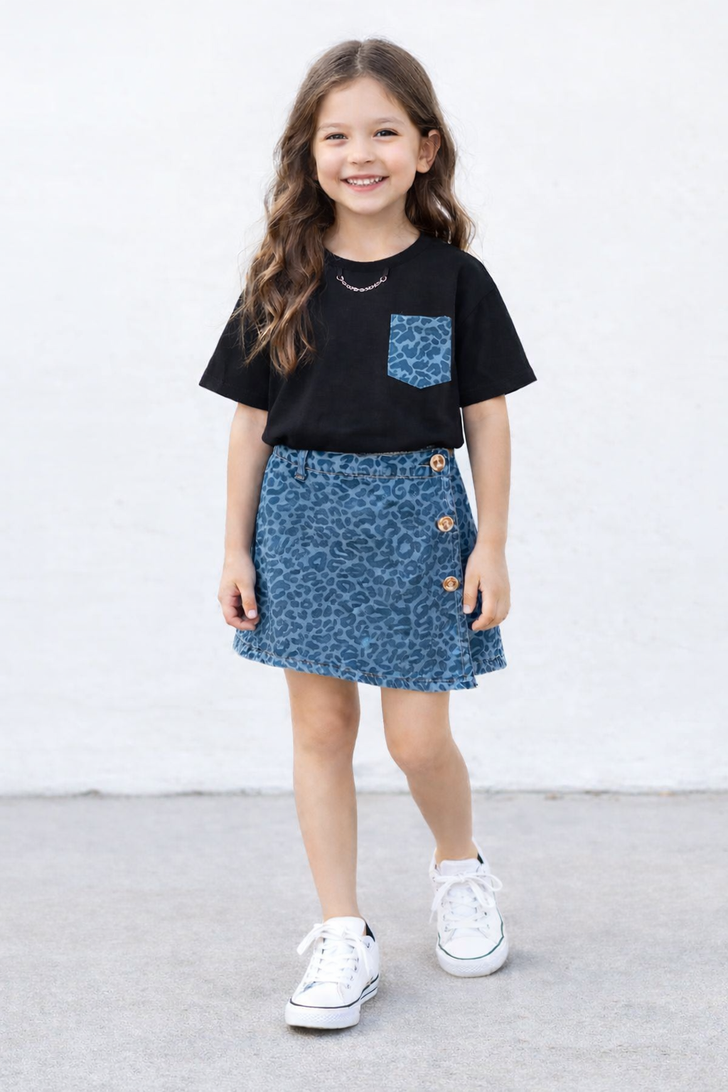 Leopard Pocket Set – Rok & T-shirt