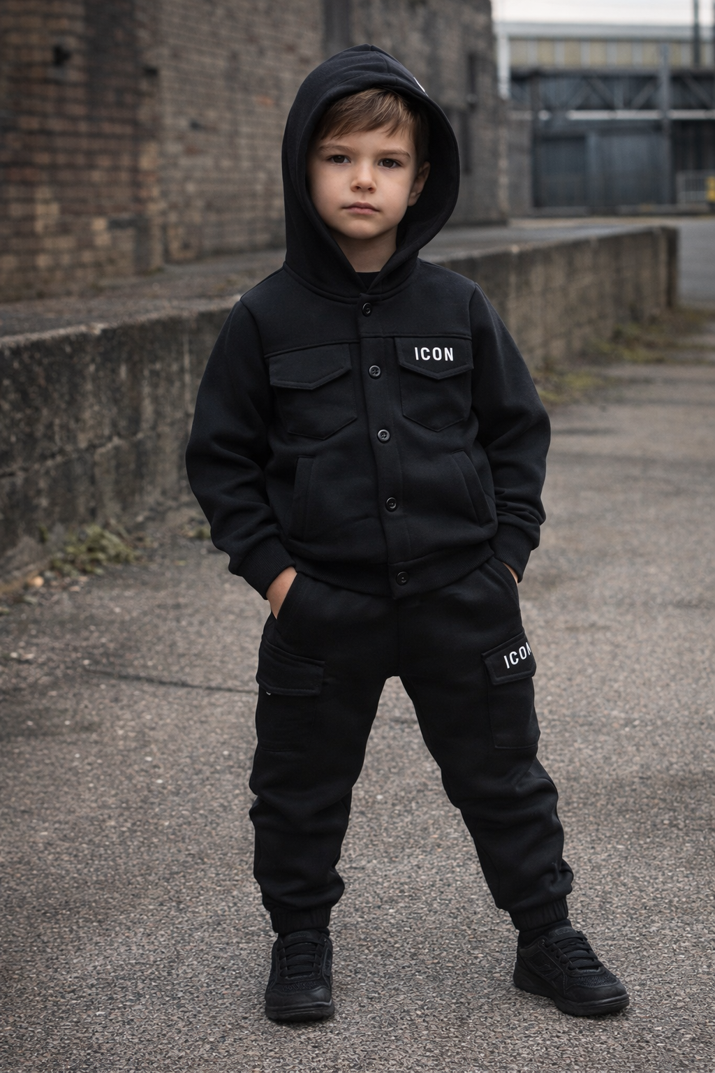 Urban Icon Tracksuit – Black