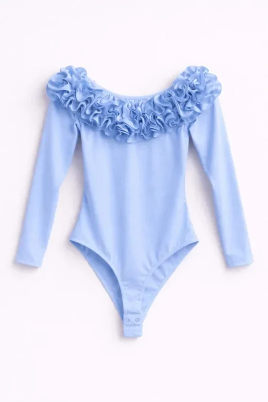 Ruffle shoulder body>Meerdere kleuren