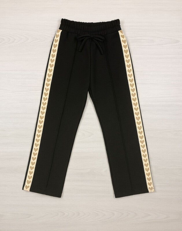 Golden Heart Jogger – Black