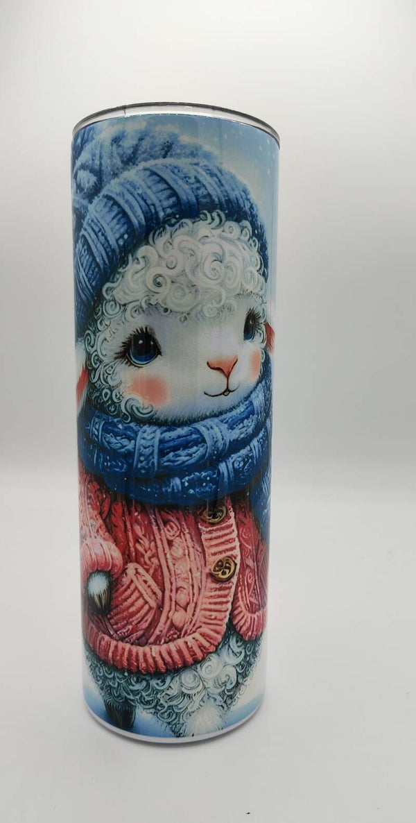 20 oz Tumbler - Cozy Market Snowflake Stroll