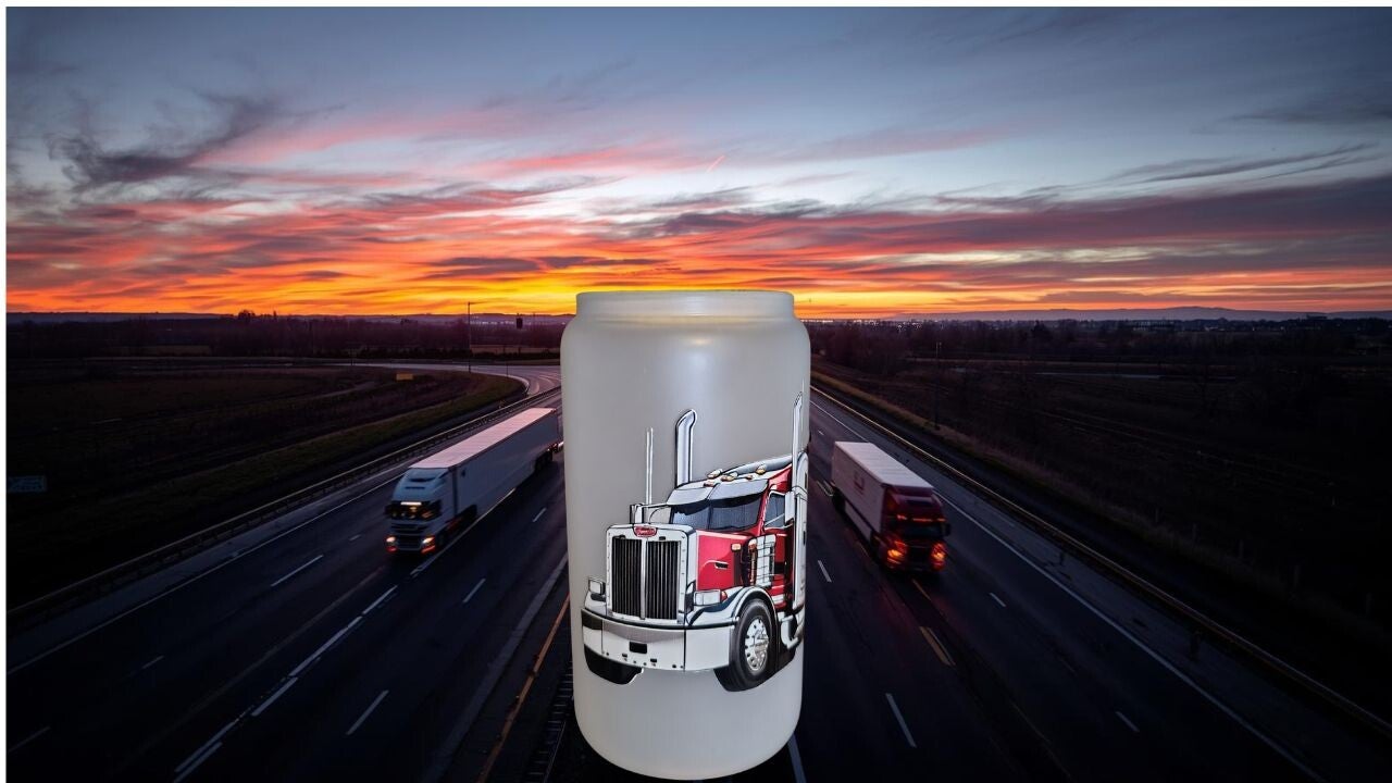 16 oz Bamboo Glass - Big Rig Redline