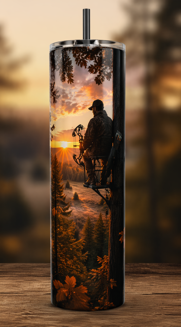 20 oz Tumbler - Sunrise Bow Hunter
