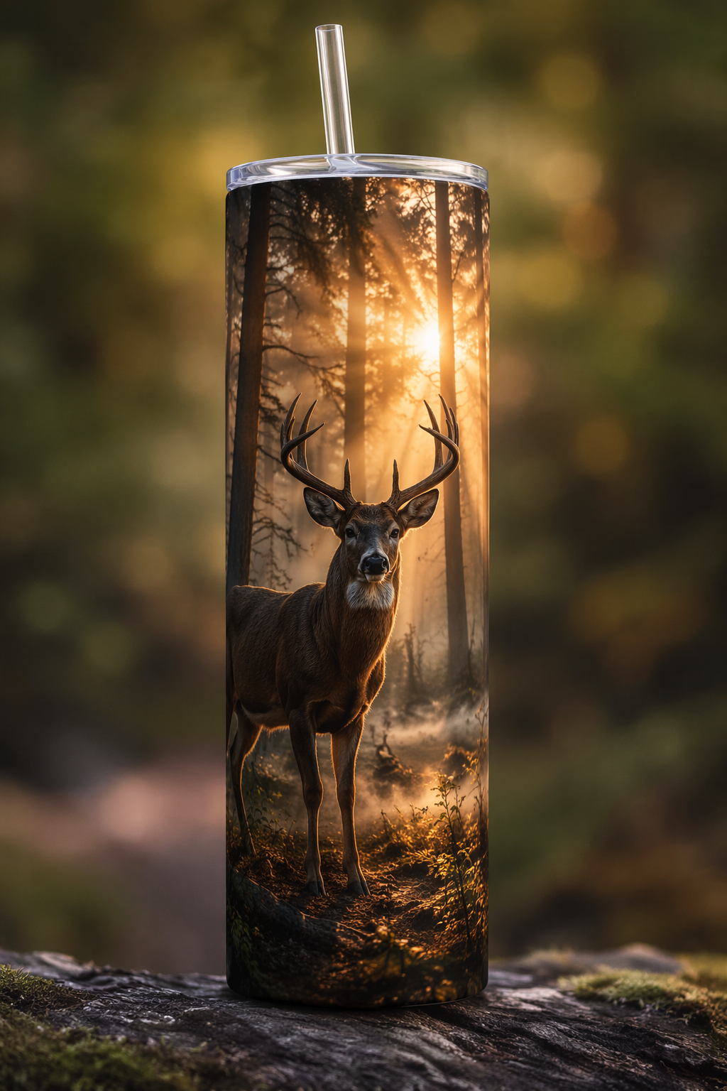 20 oz Tumbler - Golden Sunrise Buck
