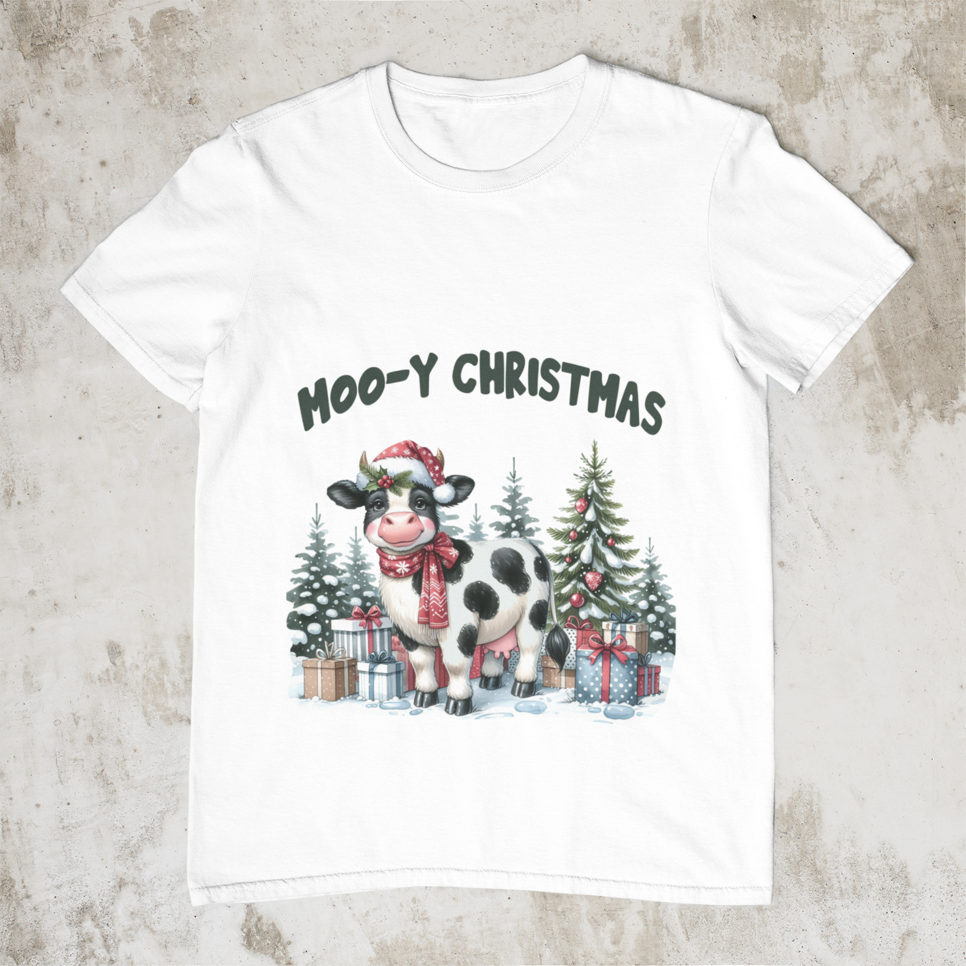 Sublimation T-shirt - Moo-y Christmas