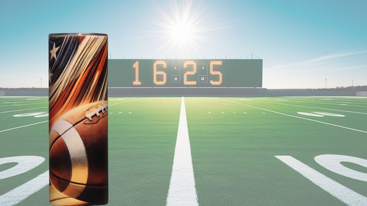 20 oz Tumbler -  Stars, Stripes & Football