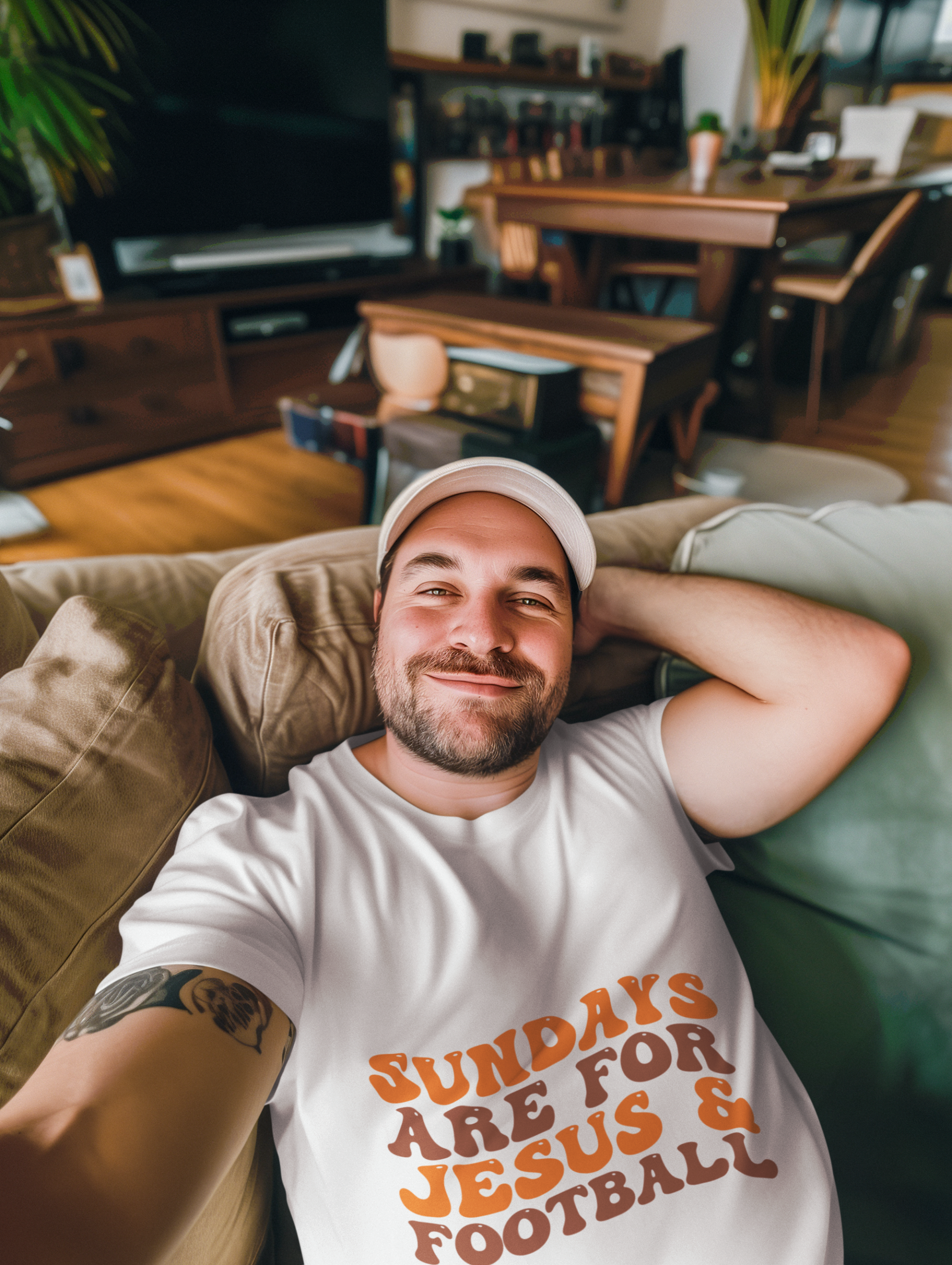 Sublimation T-shirt - Sundays Are For Jesus & Football