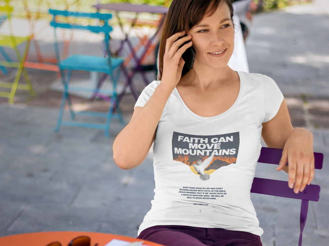 Sublimation T-shirt - “Faith Can Move Mountains”