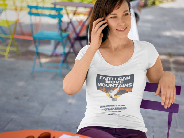 Sublimation T-shirt - “Faith Can Move Mountains”