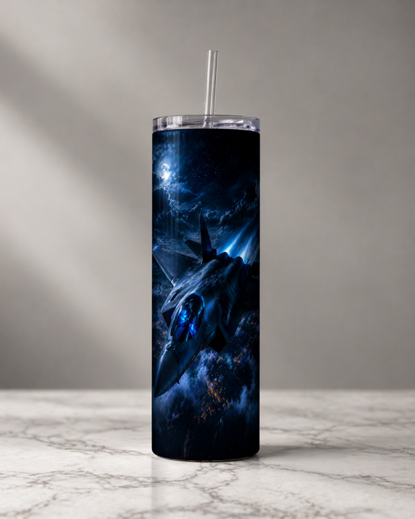 20 oz Skinny Tumbler - Moonlit Air Dominance