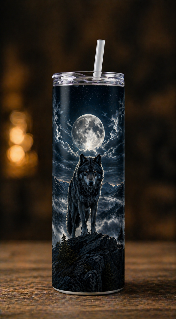 20 oz Skinny Tumbler - Midnight Alpha
