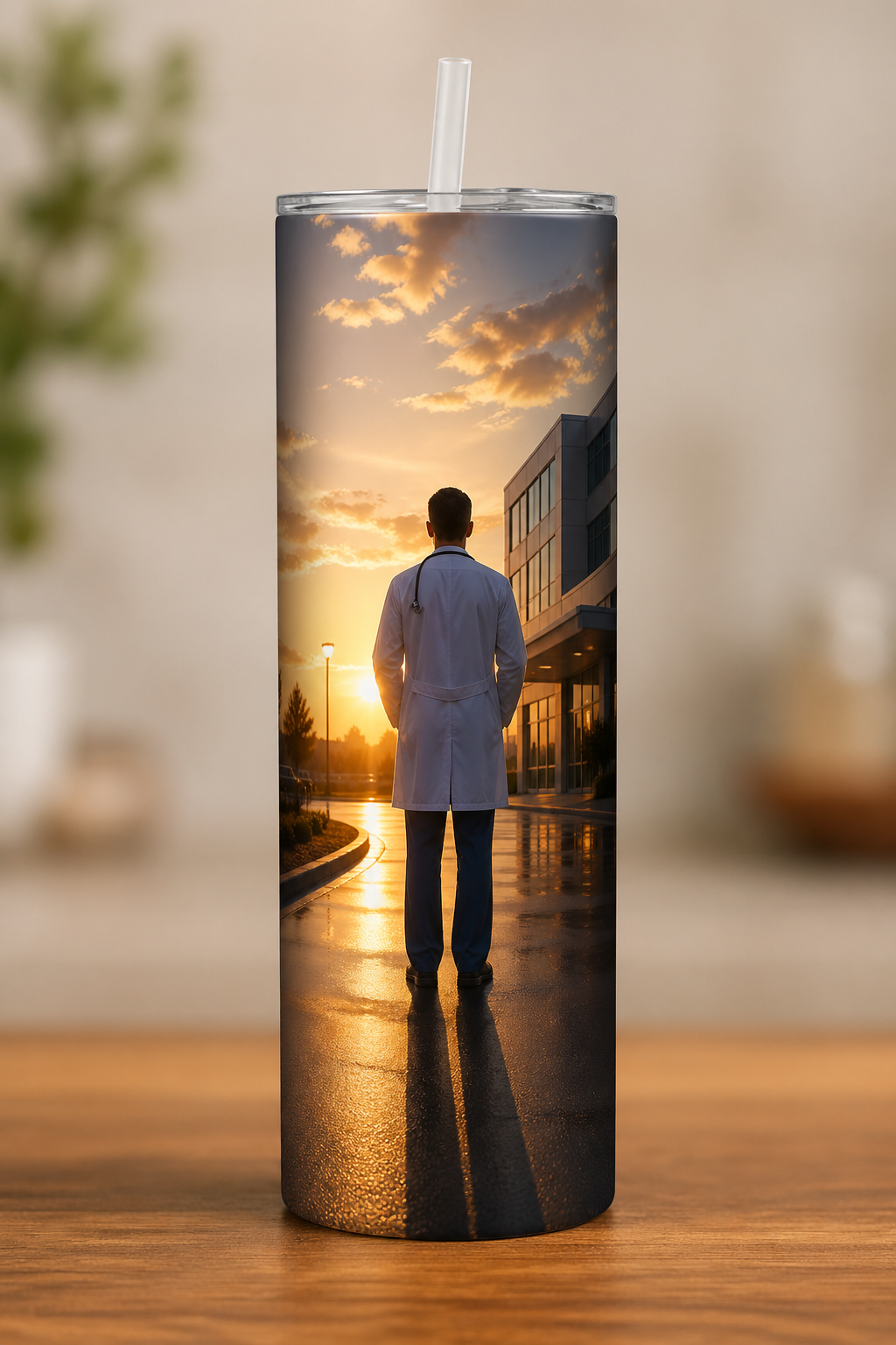 20 oz Skinny Tumbler - Sunrise Calling Doctor Life