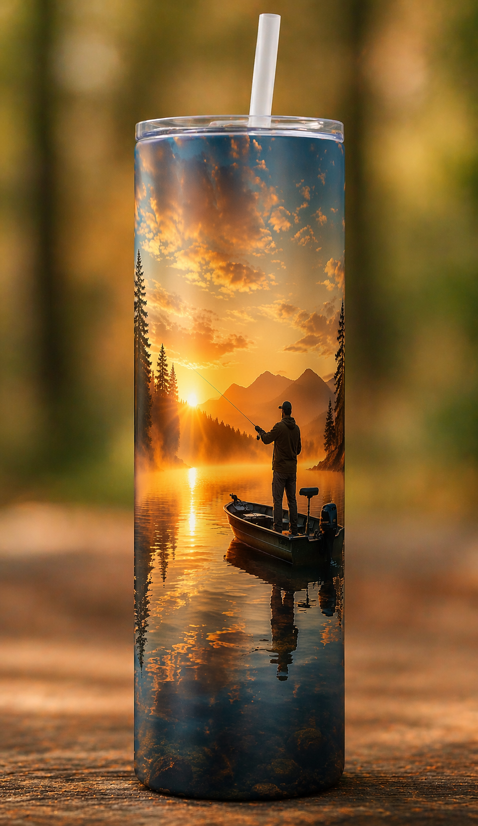 20 oz Skinny Tumbler - Golden Cast Sunrise