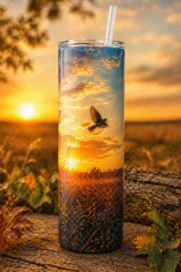 20 oz Skinny Tumbler - Morning Flight Serenity