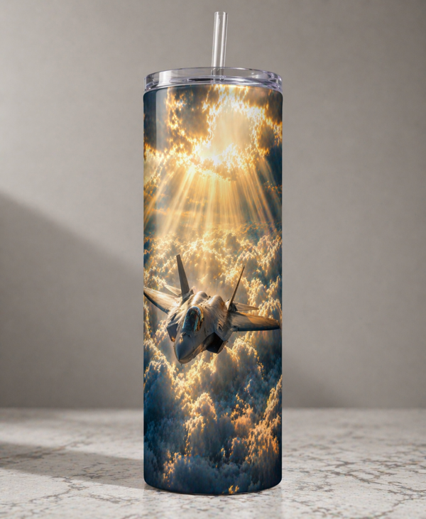 30 oz Skinny Tumbler - Heavenly Flight of Strength