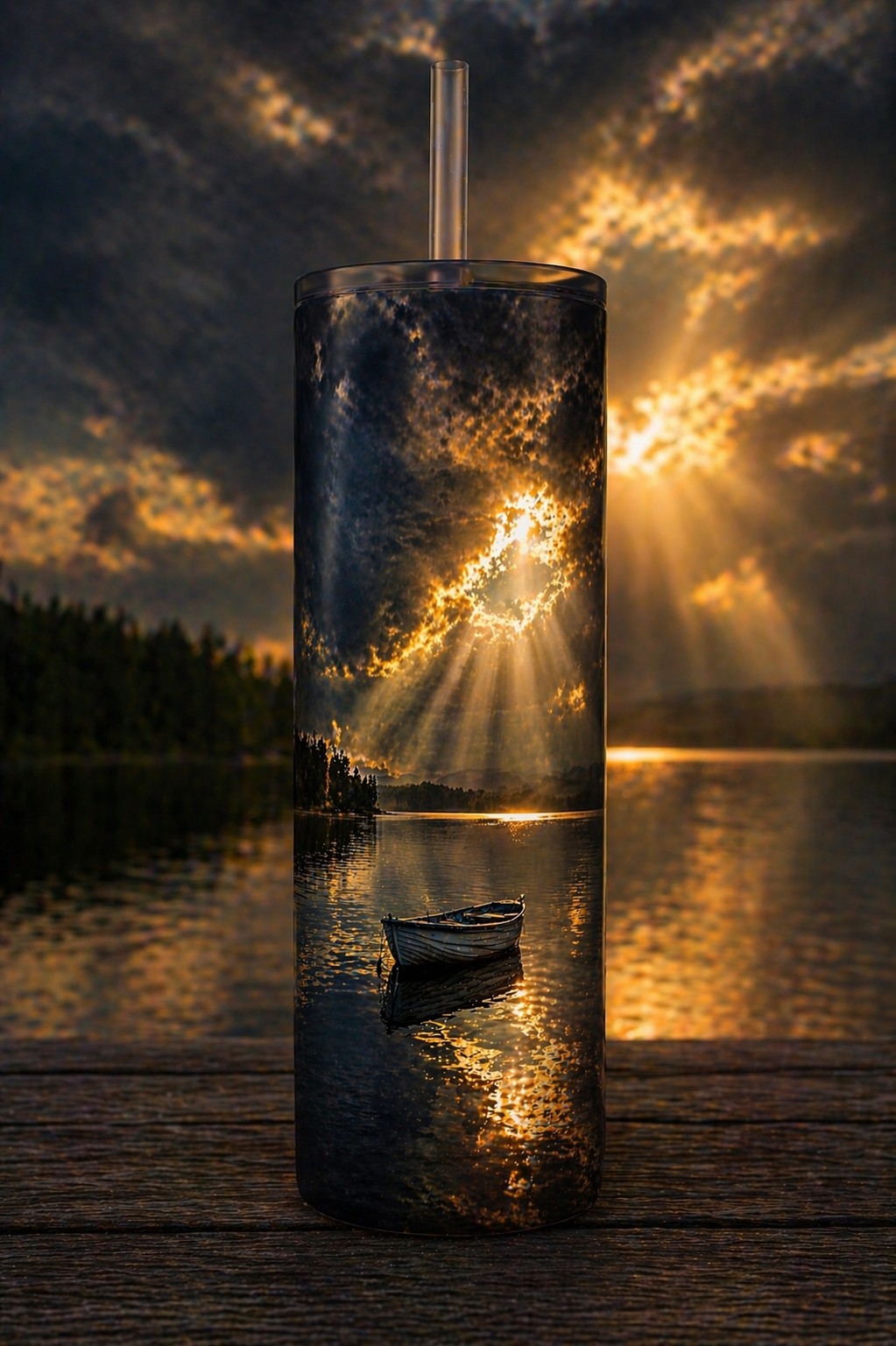 30 oz Skinny Tumbler - After the Storm Lake