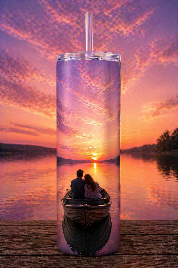 30 oz Skinny Tumbler - Sunset Love Boat