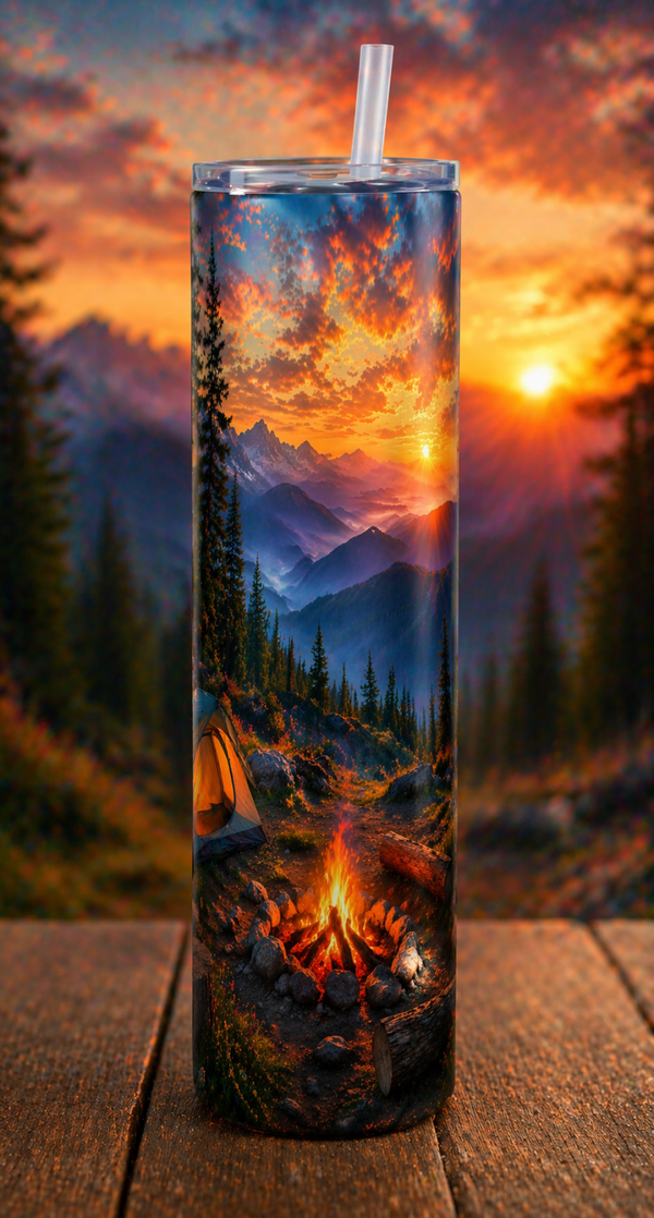 30 oz Skinny Tumbler - Mountain Glow Escape